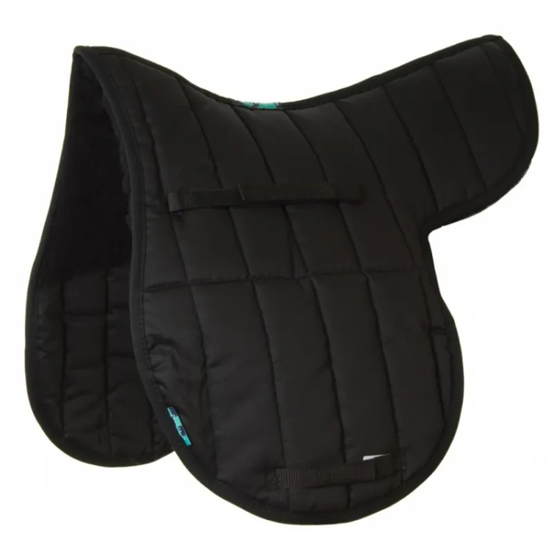 H/W Half Wool Quilted 12oz Numnah GP Blk L